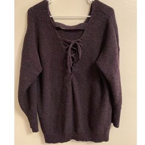 “Lace” Back Sweater